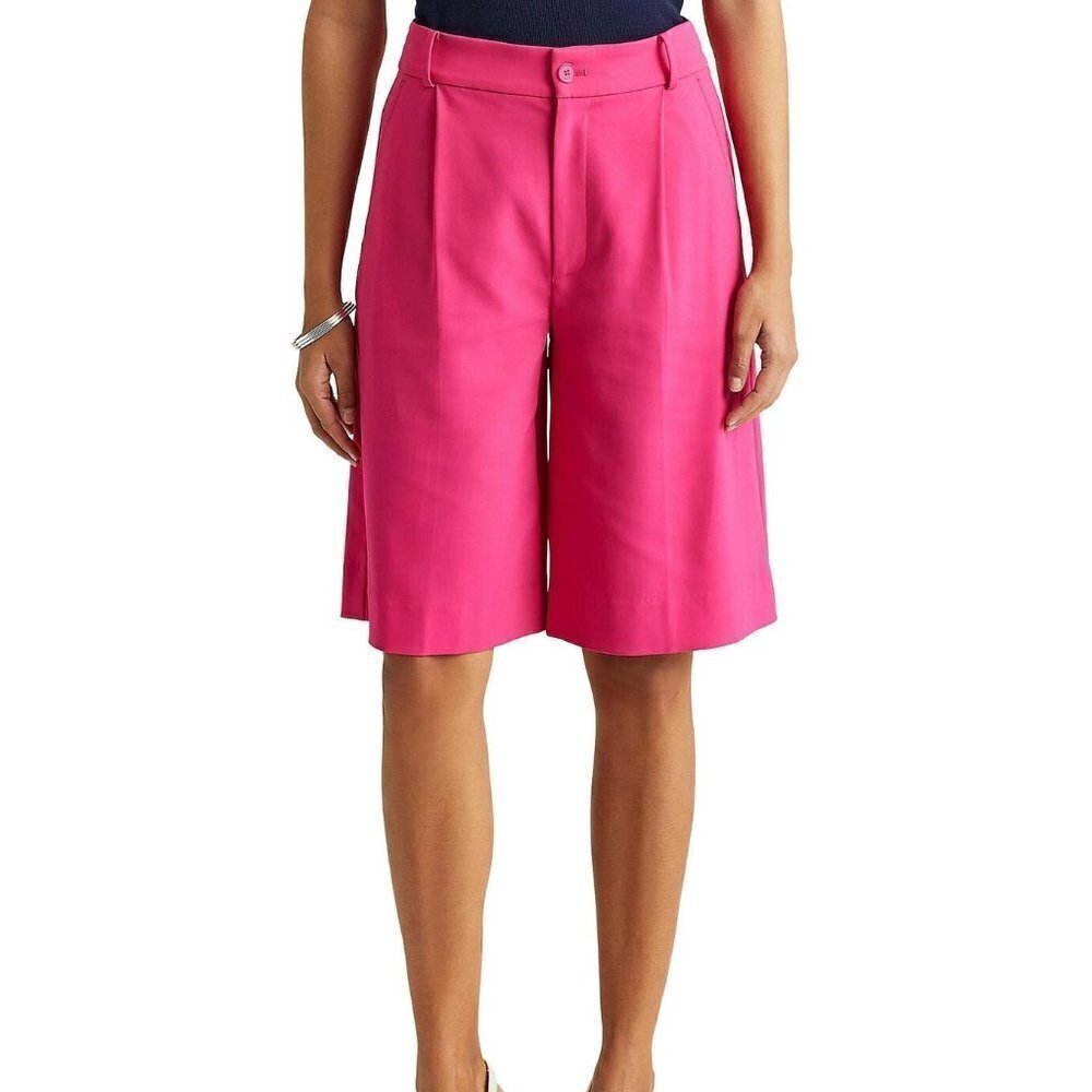 Ralph Lauren Crepe High Rise Shorts Size 4 Pink